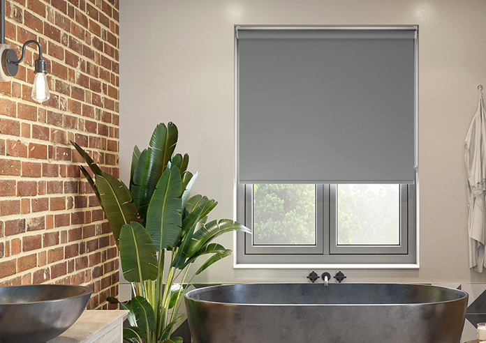 Trinity (FR Blackout), Seal Grey - Twist&Fit Roller Blind - Image 3